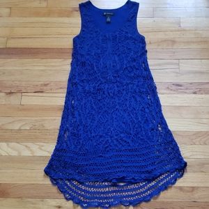 INC crochet high low dress